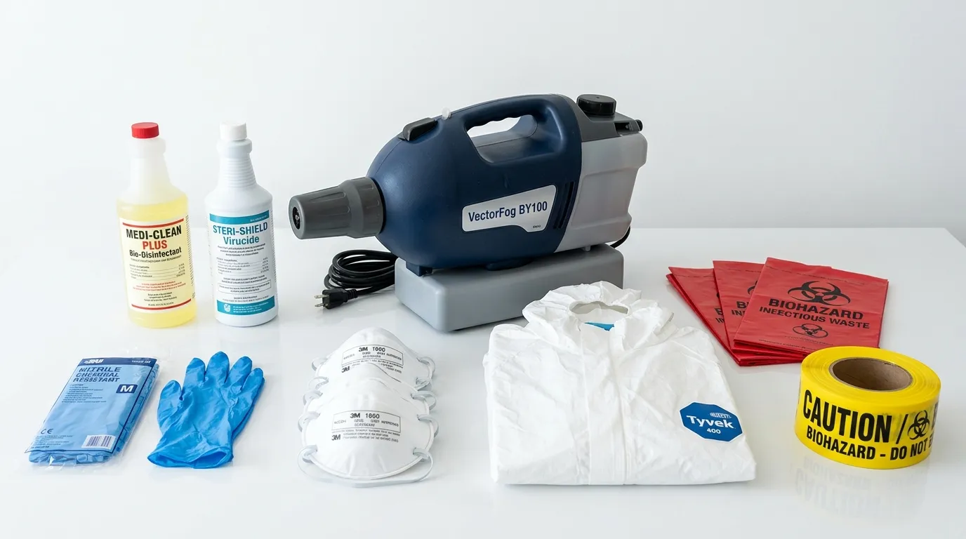 Professional biohazard remediation crew working in Emeryville